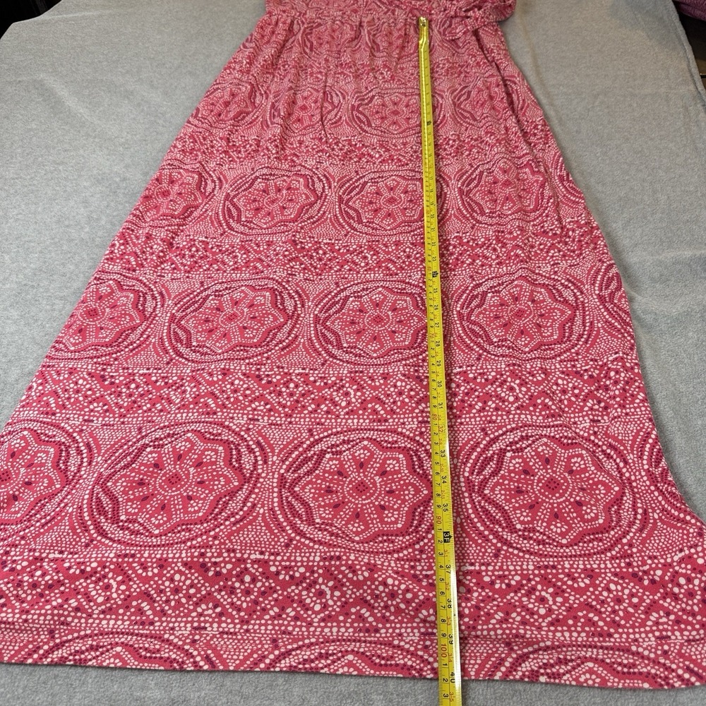 Old Navy Maternity XL Pink Paisley Wrap Maxi Dress Sleeveless Empire Waist Boho - Picture 8 of 9